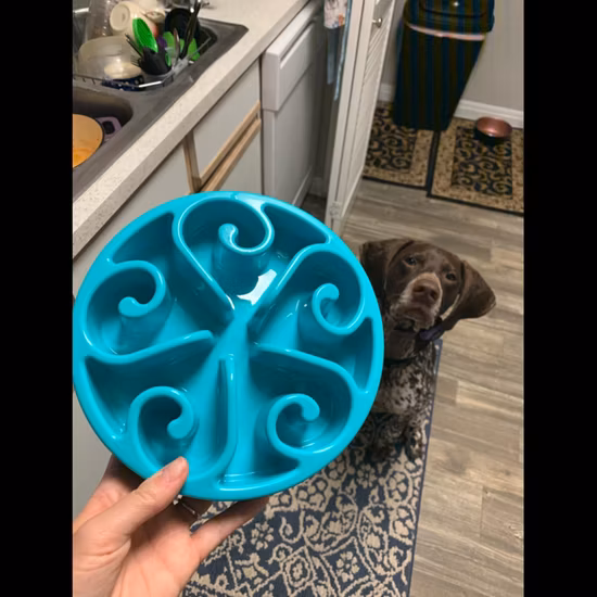 Love and Fun Shaped Pet Slow Food Cushion Food Grade Silicone Smell Slow Food Cushion Anti Choking and Easy to Clean Dog Feeder