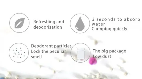 Reinigungsmittel für Haustiere, duftender, klumpender Katzentoilette-Bentonit-Sand